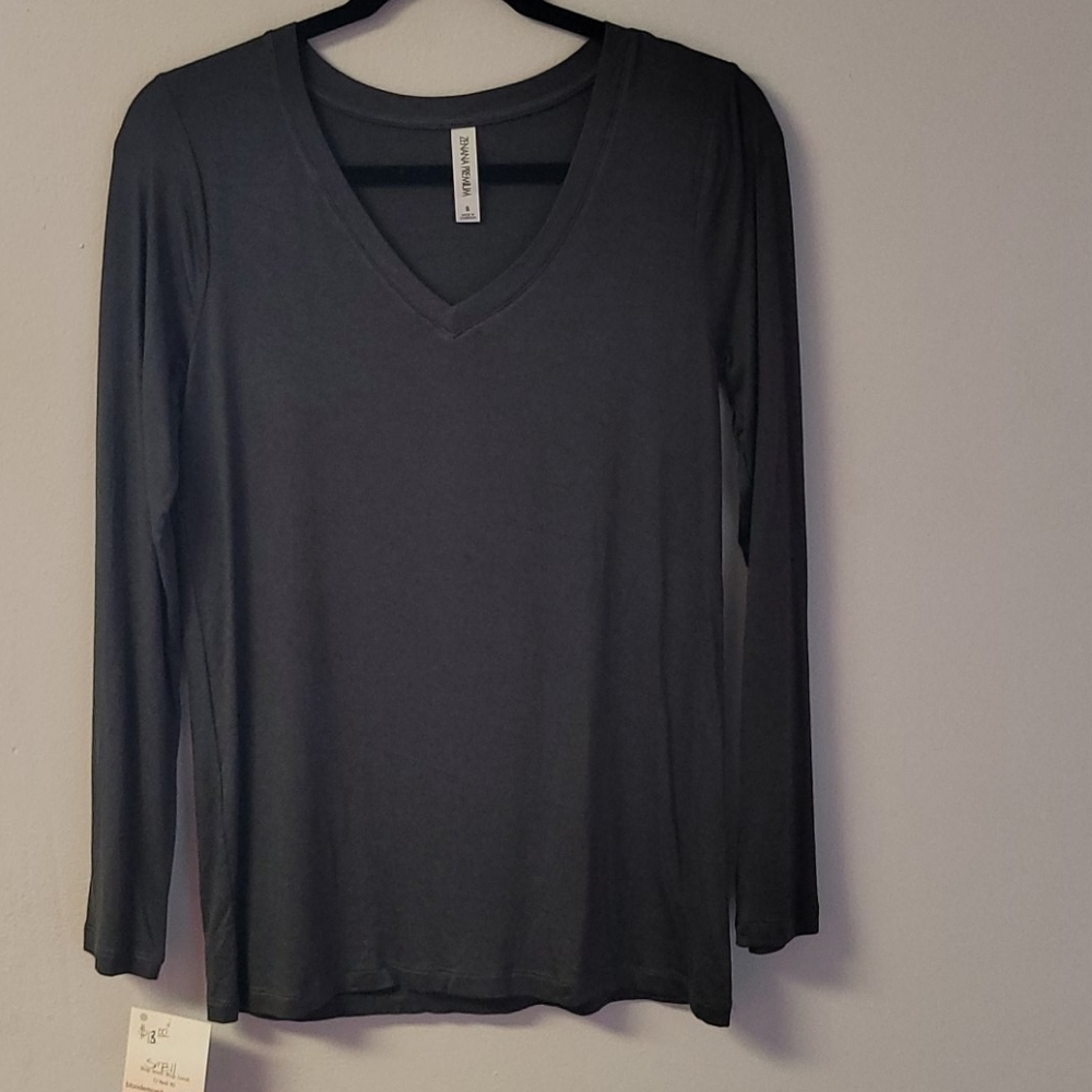 Grey v-neck
